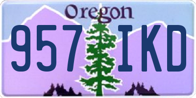 OR license plate 957IKD