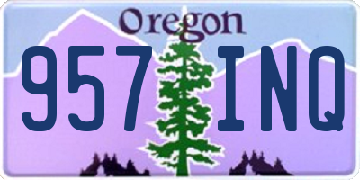 OR license plate 957INQ