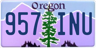 OR license plate 957INU