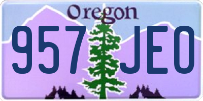 OR license plate 957JEO