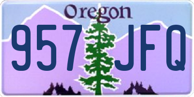 OR license plate 957JFQ