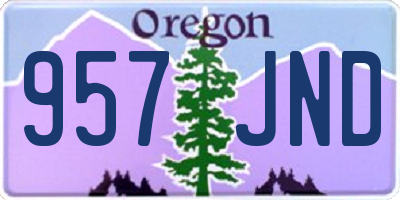 OR license plate 957JND