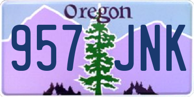 OR license plate 957JNK
