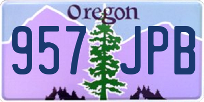 OR license plate 957JPB