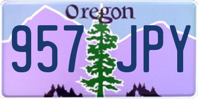 OR license plate 957JPY