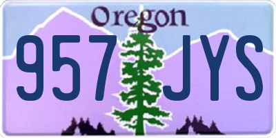 OR license plate 957JYS