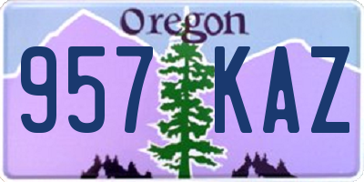 OR license plate 957KAZ