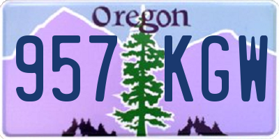 OR license plate 957KGW