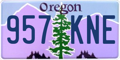 OR license plate 957KNE