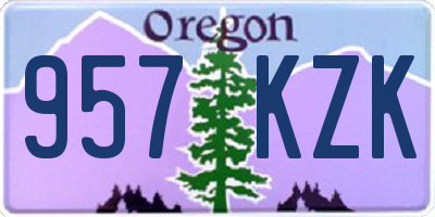 OR license plate 957KZK