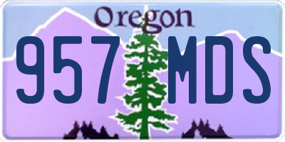 OR license plate 957MDS