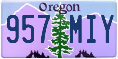 OR license plate 957MIY