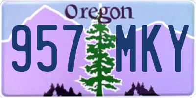 OR license plate 957MKY