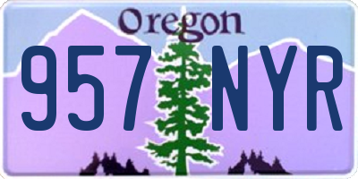 OR license plate 957NYR