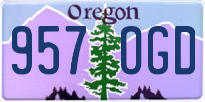 OR license plate 957OGD