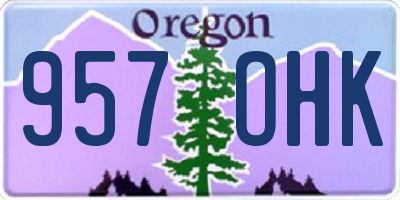 OR license plate 957OHK