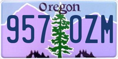 OR license plate 957OZM