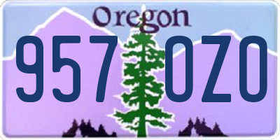 OR license plate 957OZO