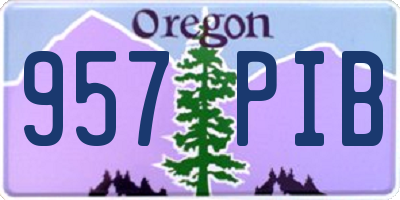 OR license plate 957PIB