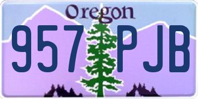 OR license plate 957PJB
