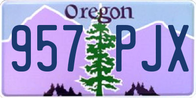 OR license plate 957PJX