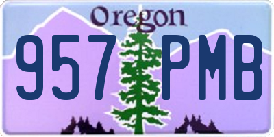 OR license plate 957PMB