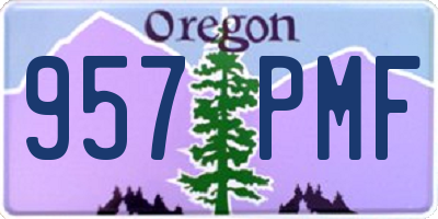 OR license plate 957PMF