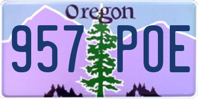 OR license plate 957POE