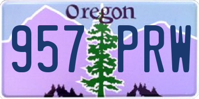 OR license plate 957PRW