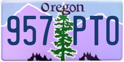 OR license plate 957PTO