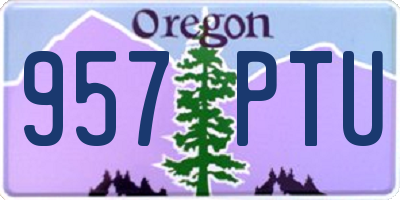 OR license plate 957PTU