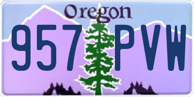 OR license plate 957PVW