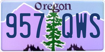 OR license plate 957QWS
