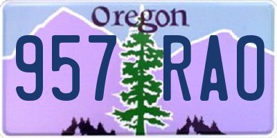 OR license plate 957RAO