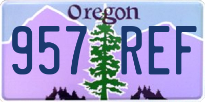 OR license plate 957REF