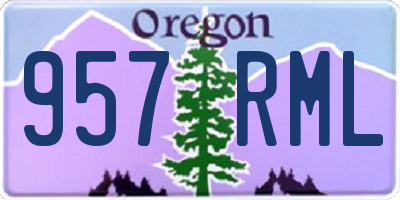 OR license plate 957RML
