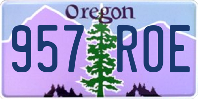 OR license plate 957ROE