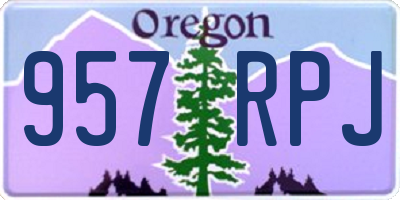 OR license plate 957RPJ