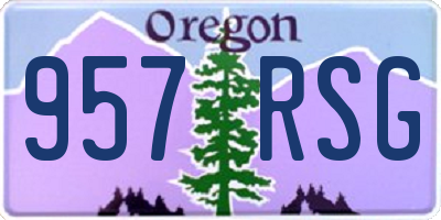 OR license plate 957RSG