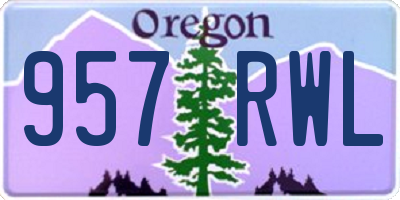 OR license plate 957RWL