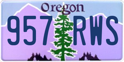 OR license plate 957RWS