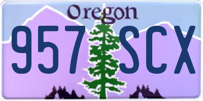 OR license plate 957SCX