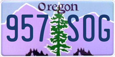 OR license plate 957SOG
