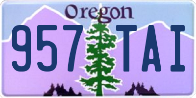 OR license plate 957TAI