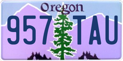 OR license plate 957TAU