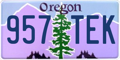 OR license plate 957TEK