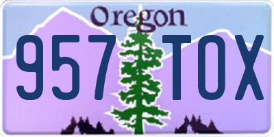 OR license plate 957TOX