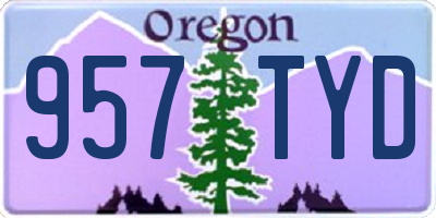 OR license plate 957TYD