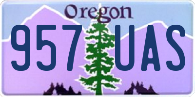 OR license plate 957UAS