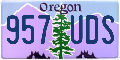OR license plate 957UDS